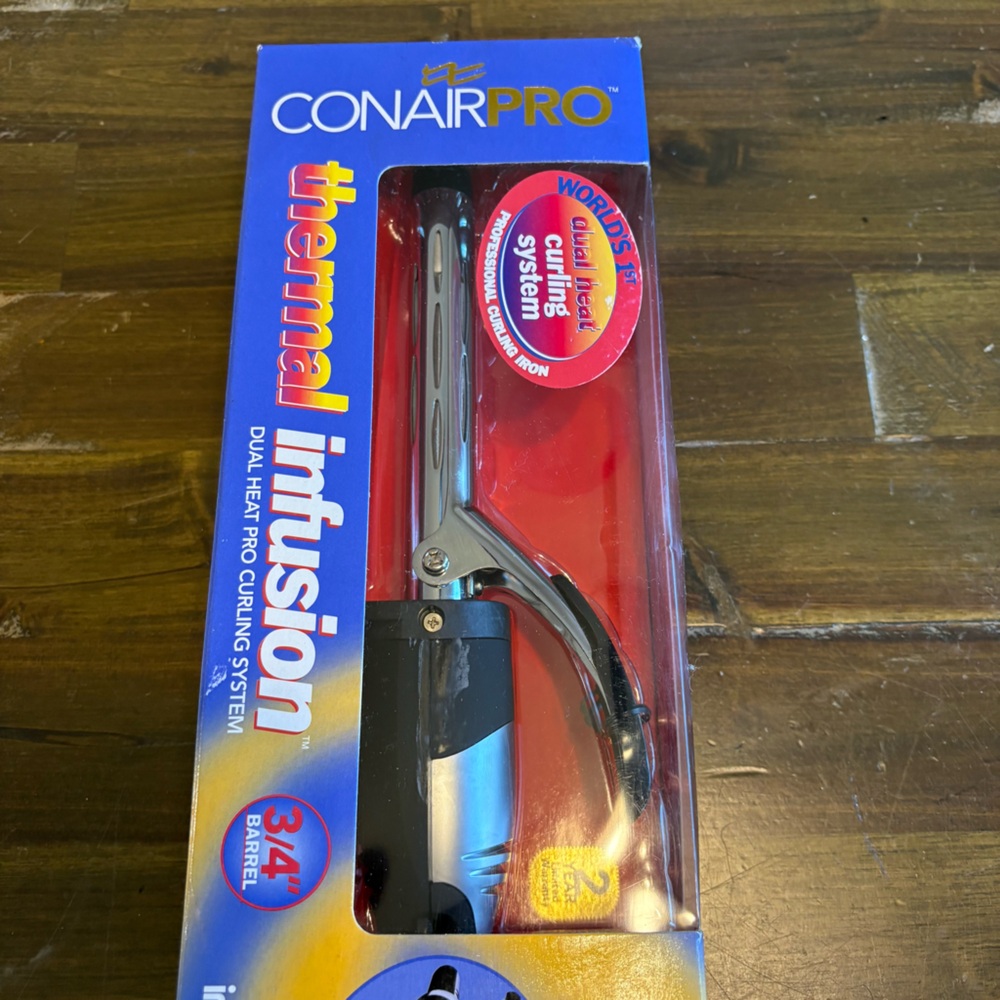 Vintage Conair Pro Thermal Infusion 120 Watt 3/4” Barrel Curling Iron New - Picture 2 of 9